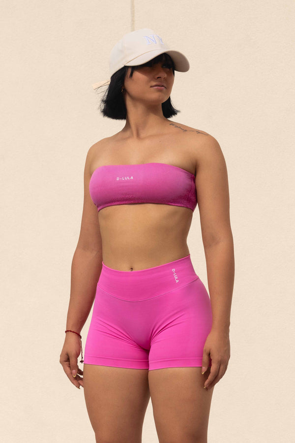 FIT-AURA BANDEAU SPORTS BRA PINK CRUSH