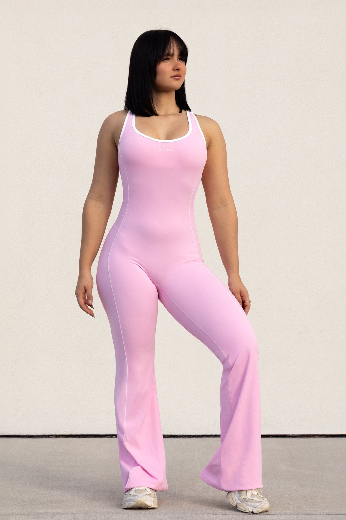 LINE JUMPSUIT in pink