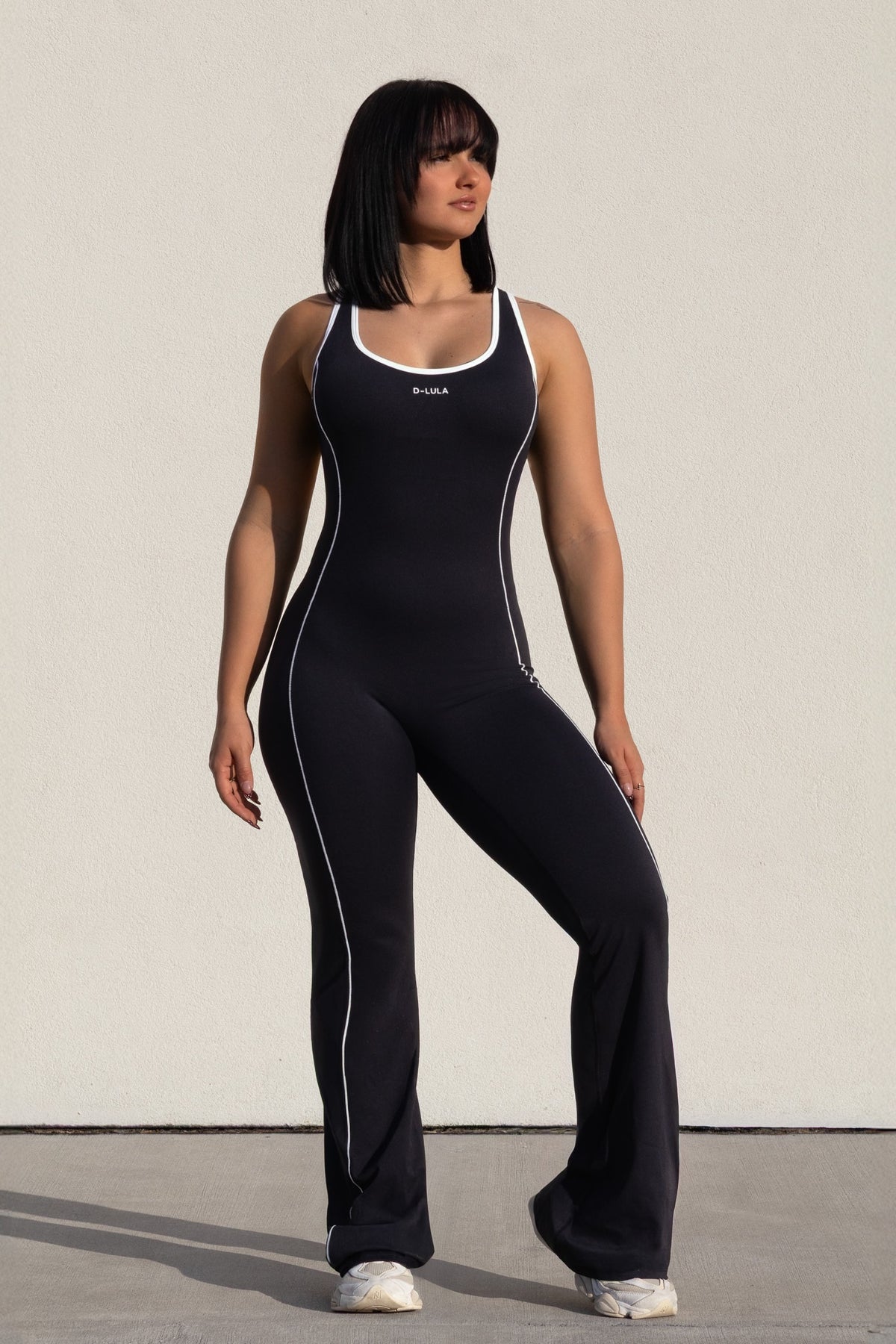 LINE JUMPSUIT in black