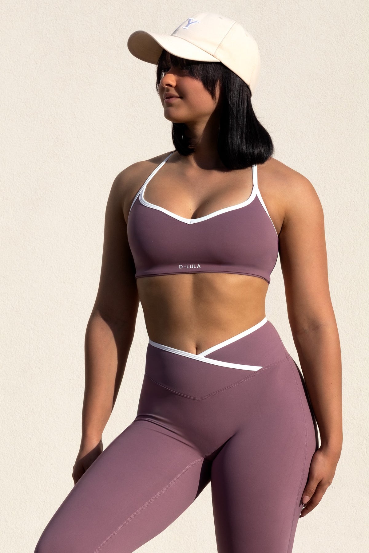 LINE FLARE LEGGINGS in purple, image 7