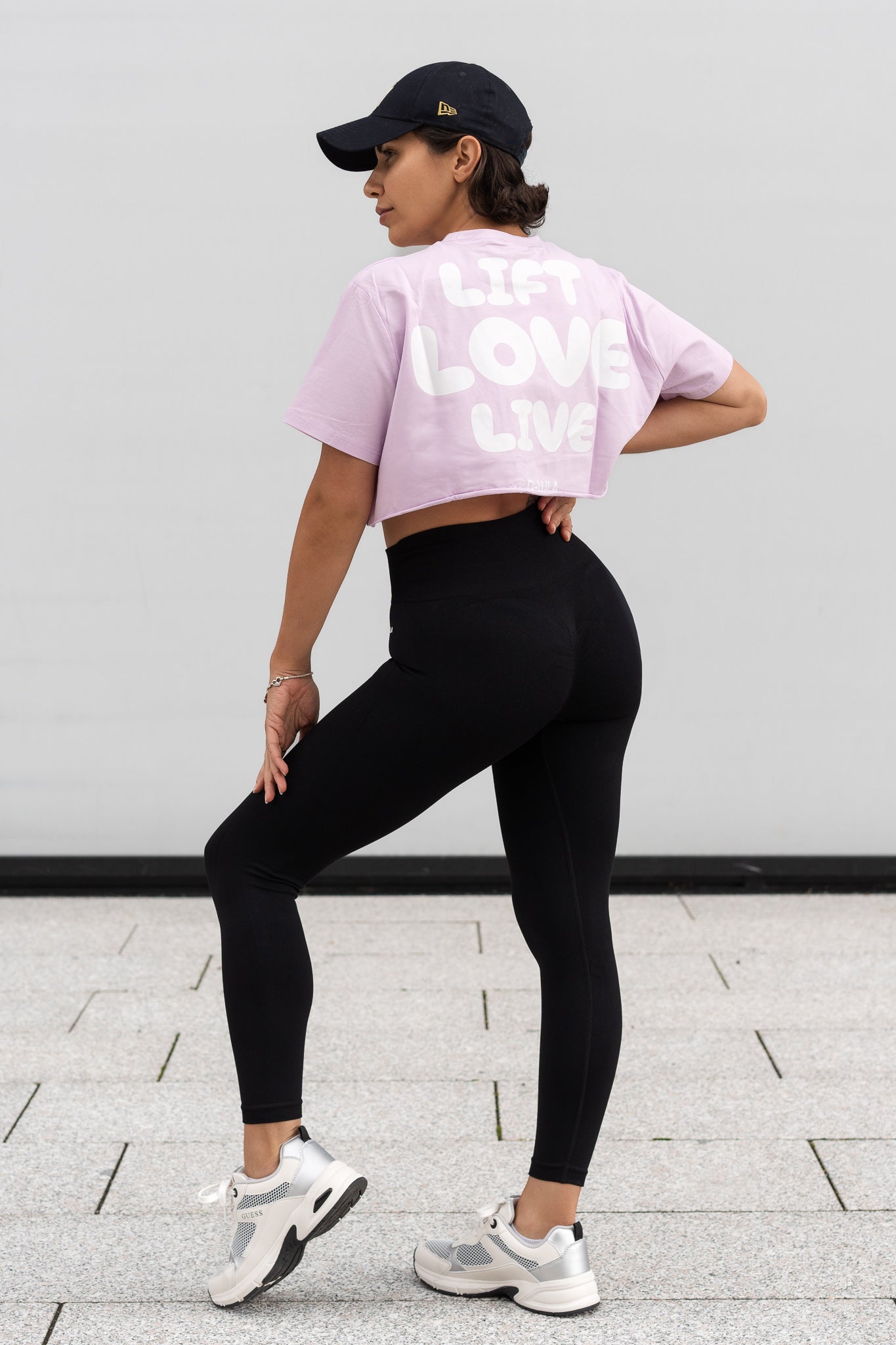 PALE MAGENTA CROP TEE- OVERSIZED