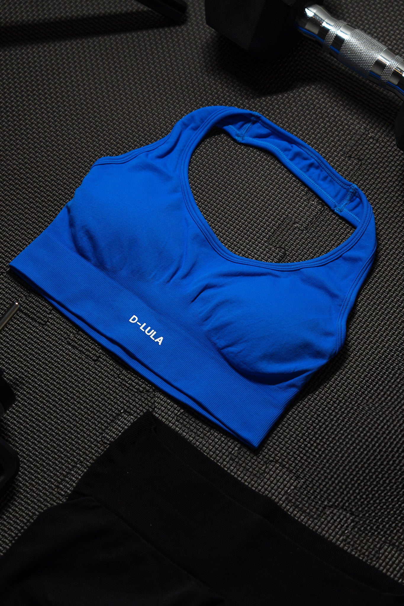 ELECTRIC BLUE DEFINE SPORTS BRA - HALTER NECK