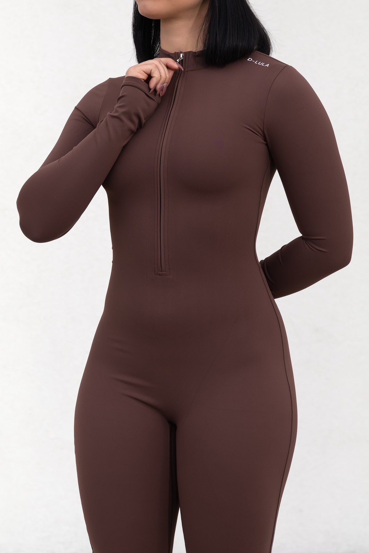 SCULPT JUMPSUIT in brown, image 2