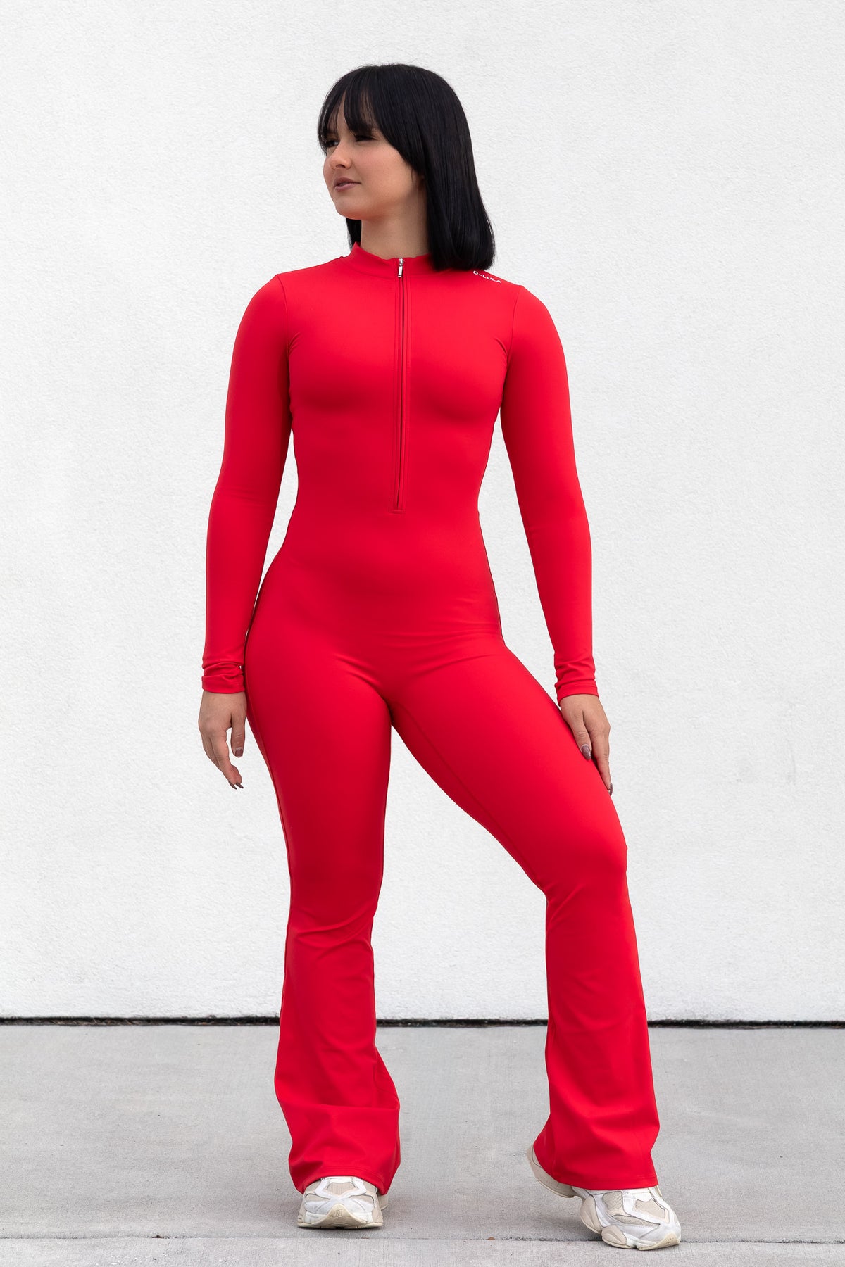 SCULPT JUMPSUIT in red