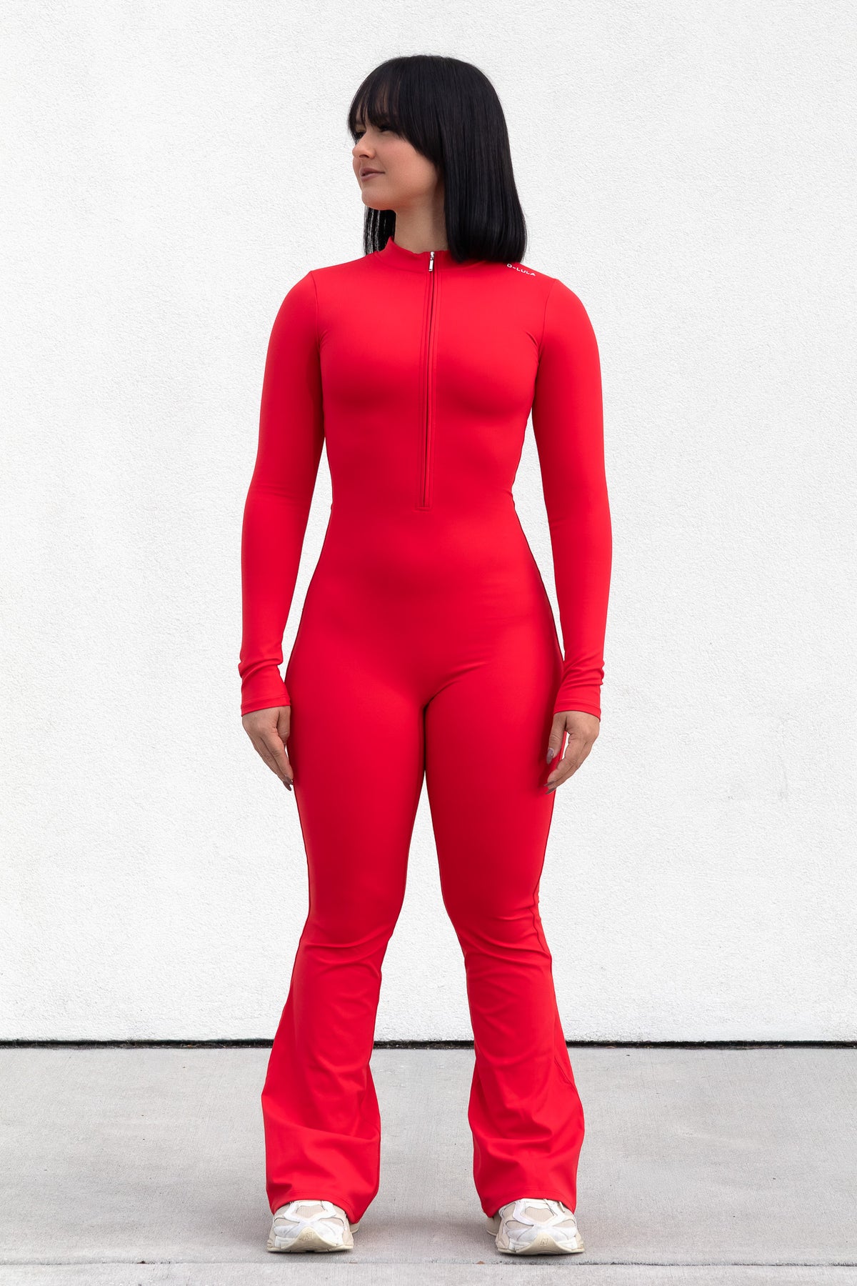 SCULPT JUMPSUIT in red, image 3