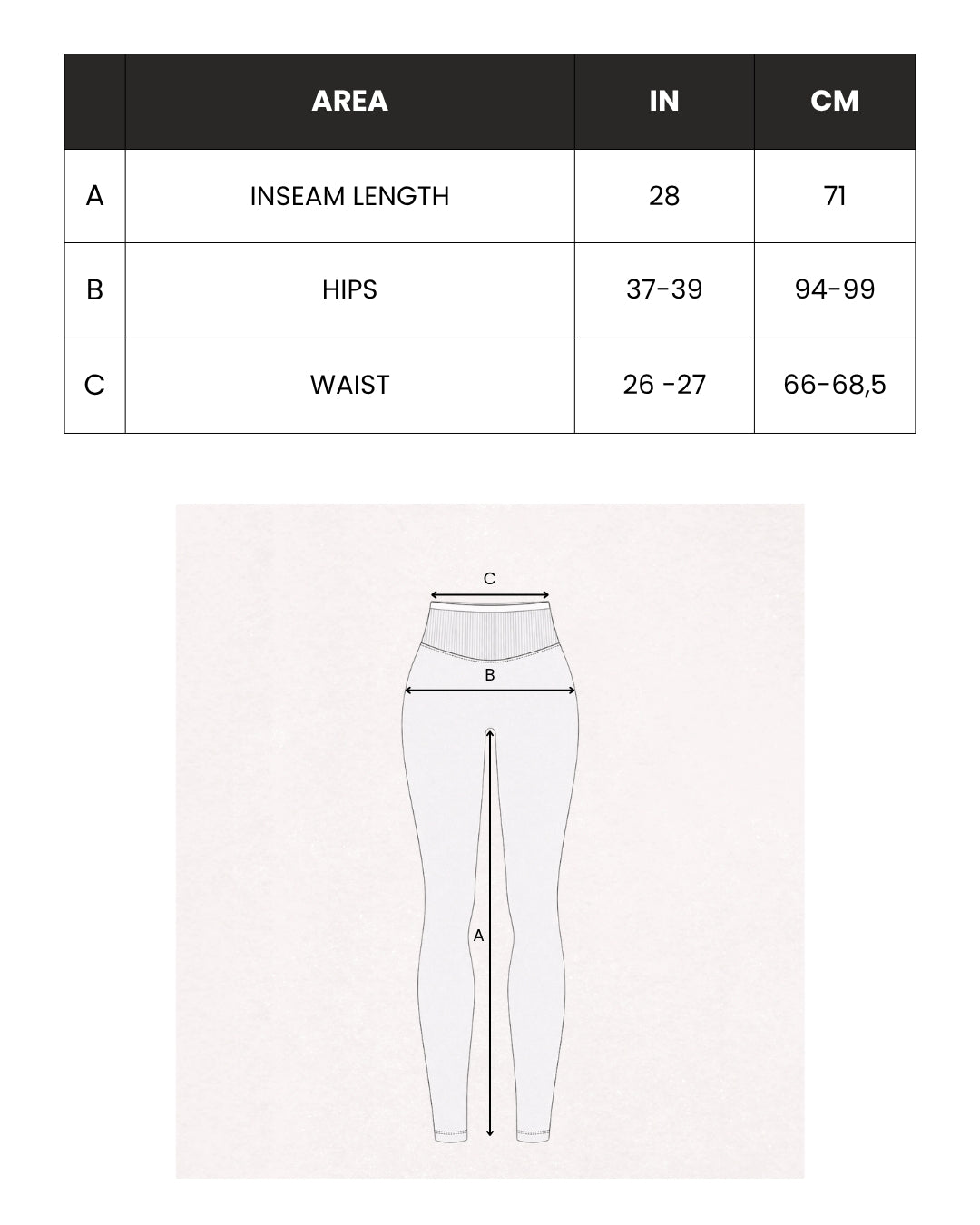 Size guide S
