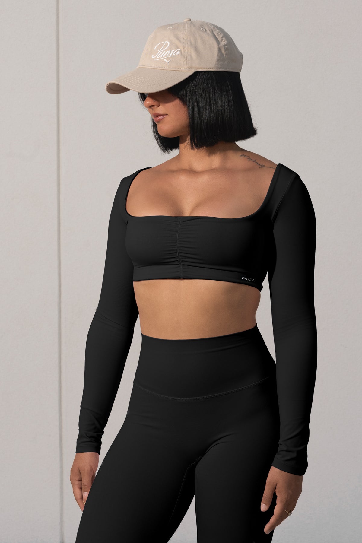LUXE MOTION LS CROP TOP in black, image 5