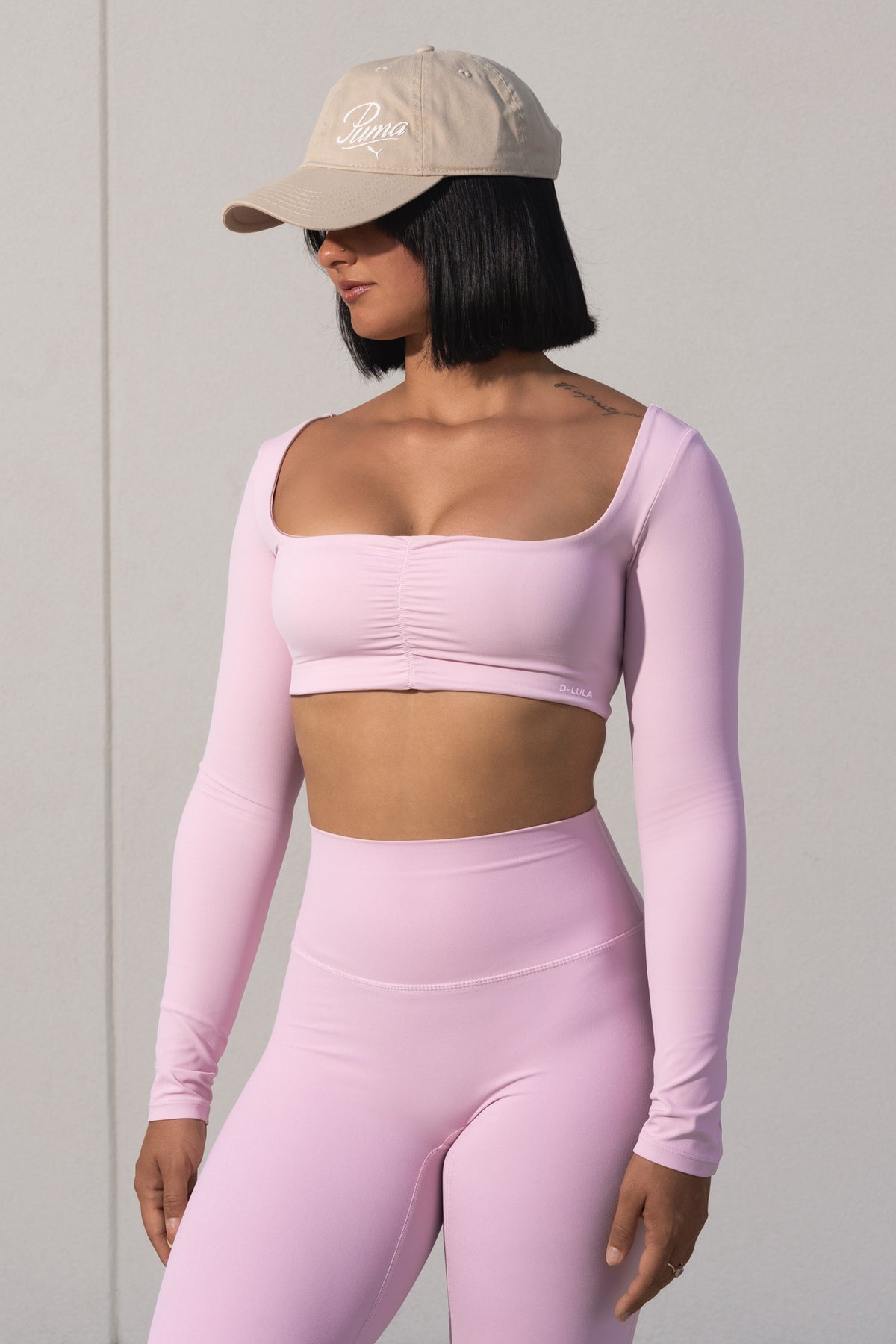 LUXE MOTION LS CROP TOP in pink, image 3
