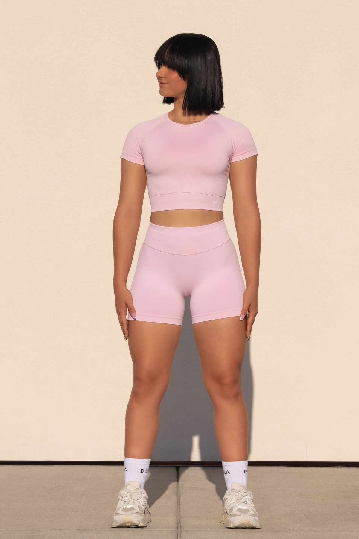 SHAPE CROP TOP in bubblegum pink, image 4