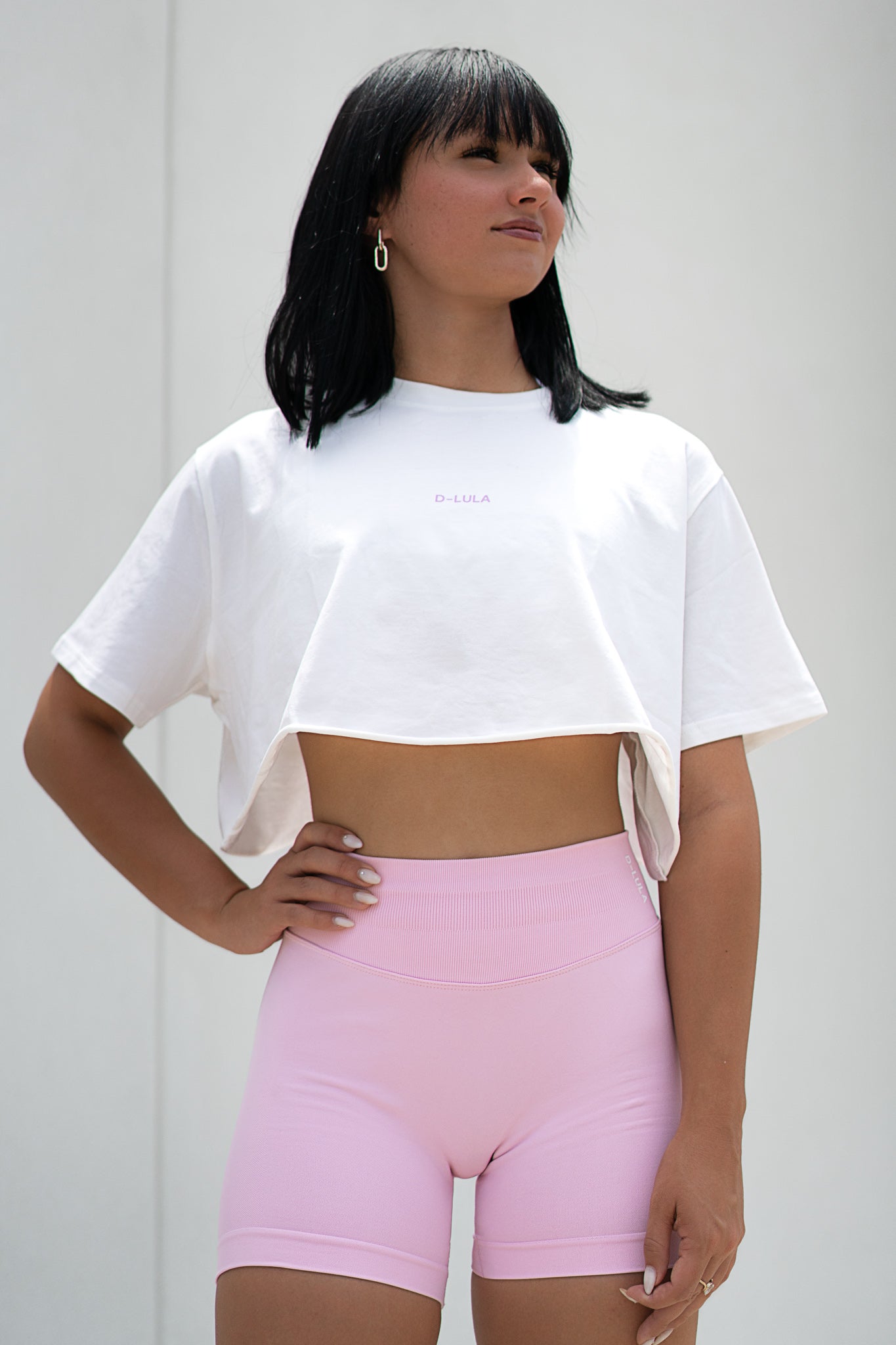 BONE WHITE CROP TEE - OVERSIZED