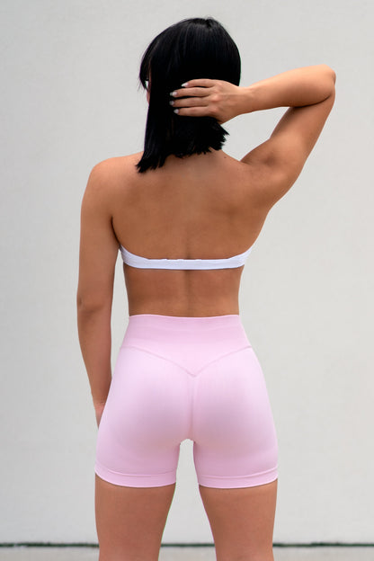 BUBBLEGUM PINK SHAPE SHORTS - SCRUNCH