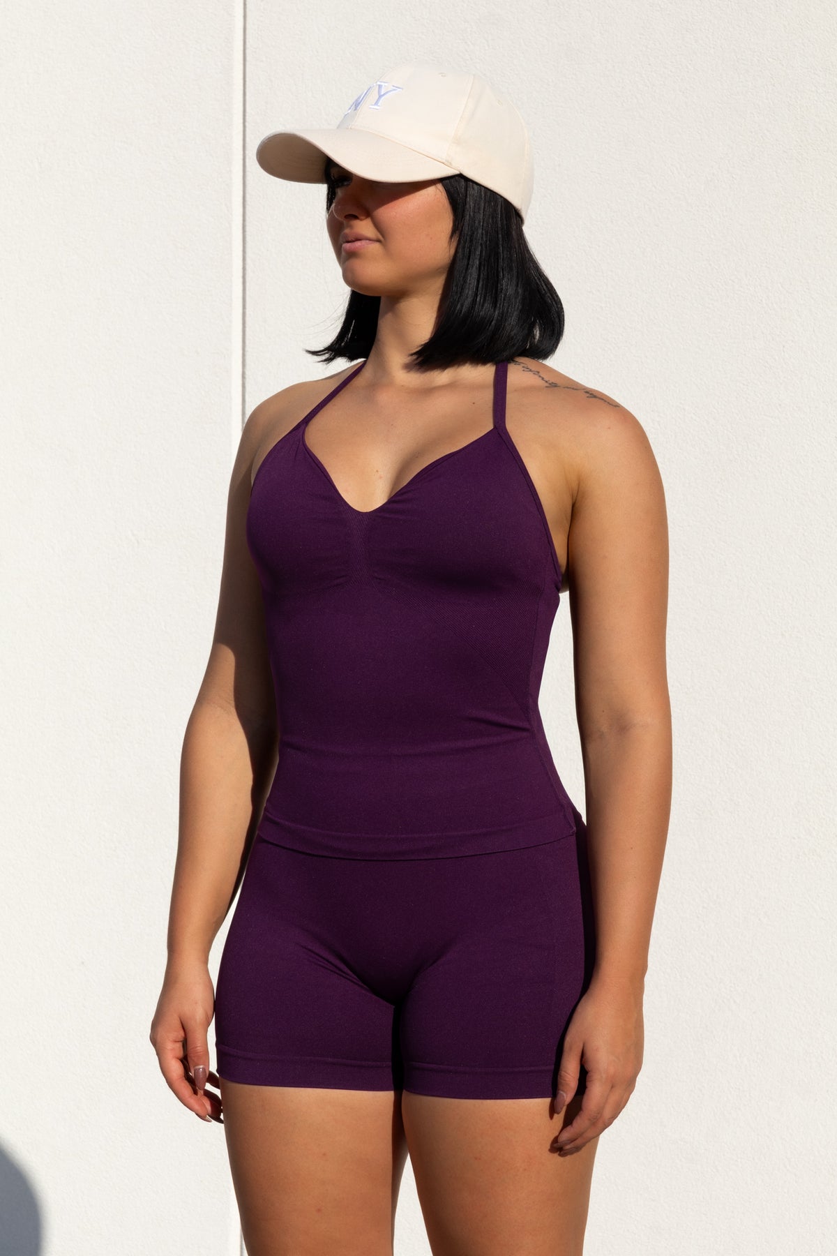 SHAPE LONGLINE TOP in purple, image 3
