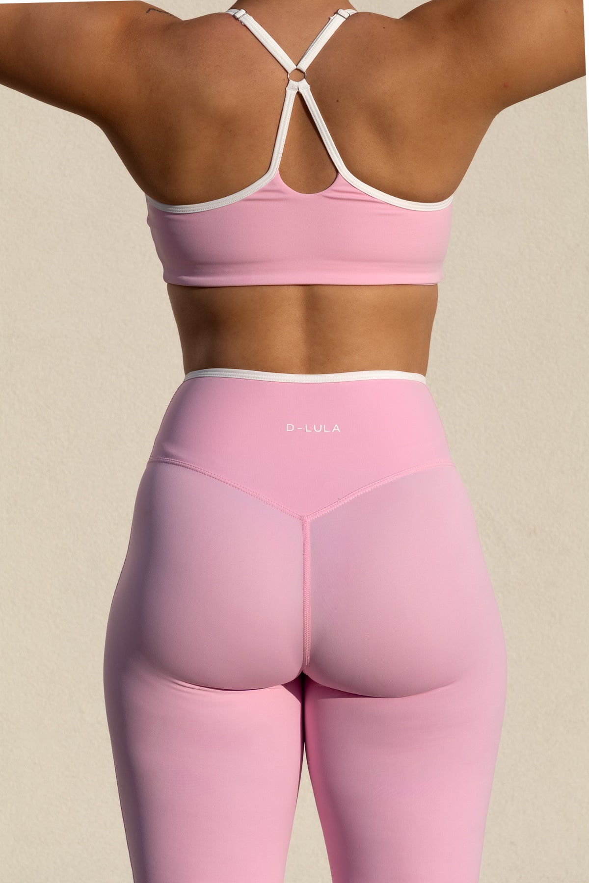 LINE FLARE LEGGINGS in pink, image 4