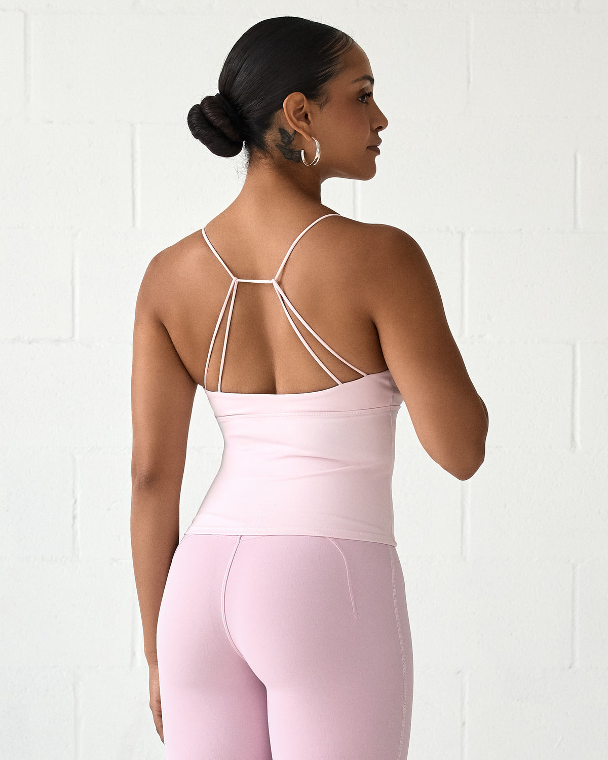 LUXE MOTION STRAPPY BACK TANK ROSE FOAM
