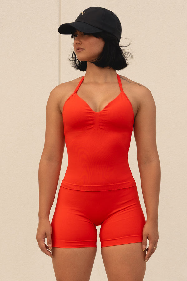 SHAPE LONGLINE TOP POPPY ORANGE