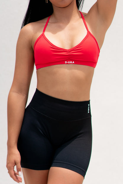 POPPY RED NOVA MINIMAL SPORTS BRA