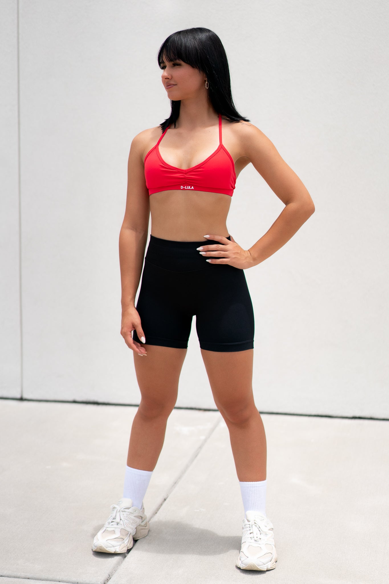 POPPY RED NOVA MINIMAL SPORTS BRA