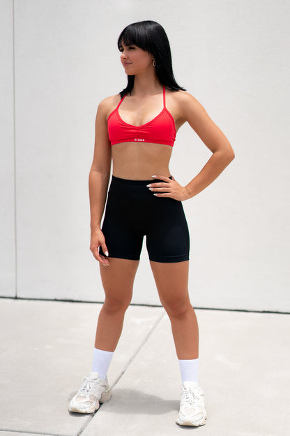 POPPY RED NOVA MINIMAL SPORTS BRA