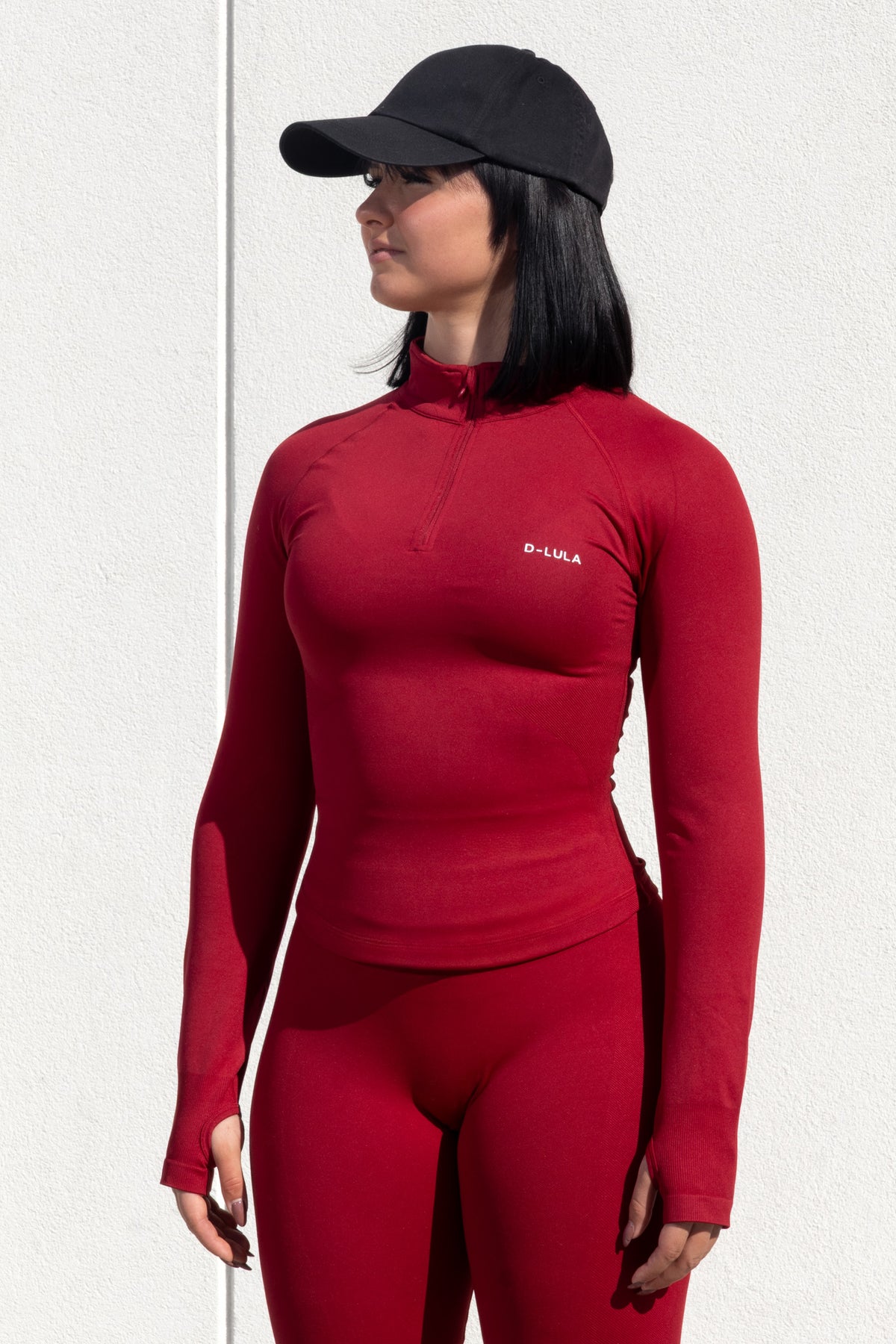 SHAPE HALF ZIP-UP in red, image 4