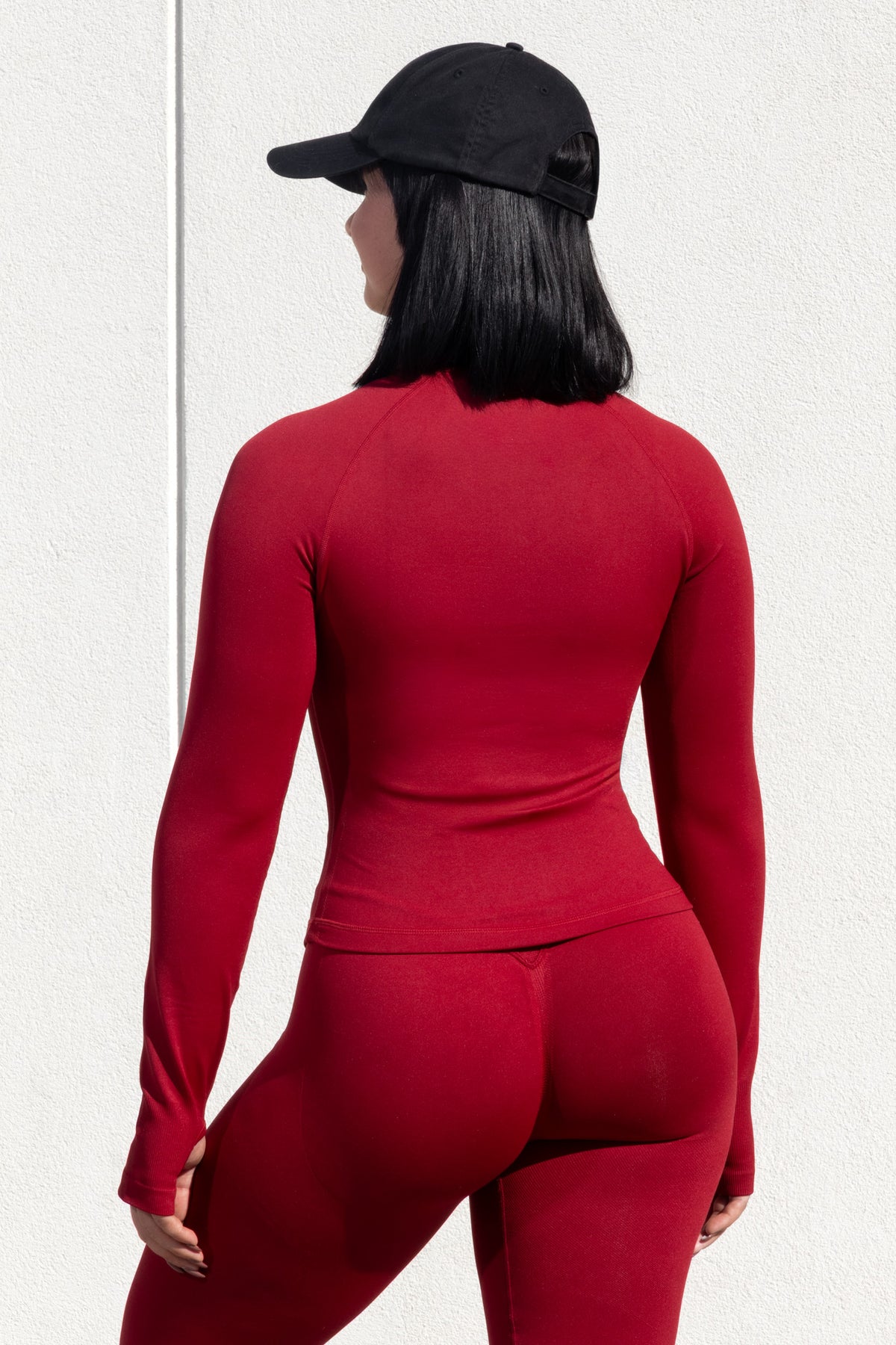 SHAPE HALF ZIP-UP in red, image 2