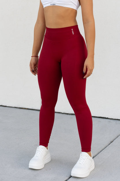 RED SHAPE LEGGINGS - SCRUNCH