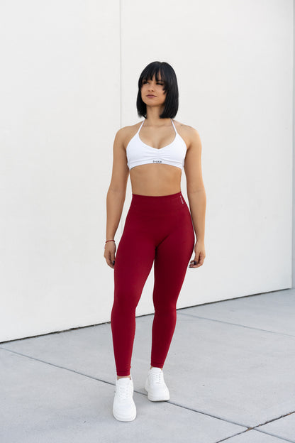 RED SHAPE LEGGINGS - SCRUNCH