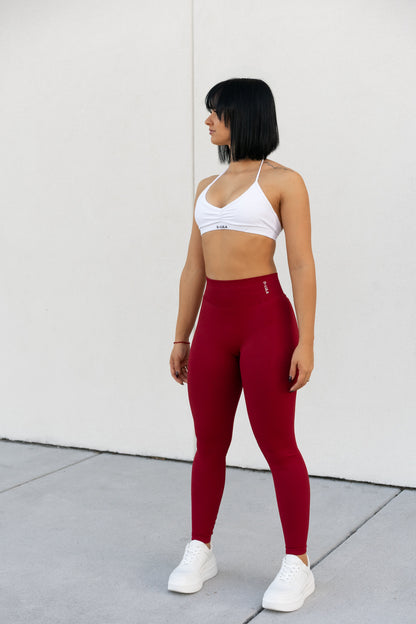 RED SHAPE LEGGINGS - SCRUNCH