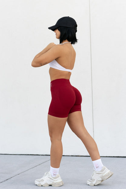 RED SHAPE SHORTS - SCRUNCH