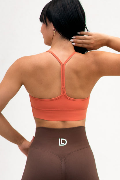 SUNBURST ORANGE SLEEK SPORTS BRA