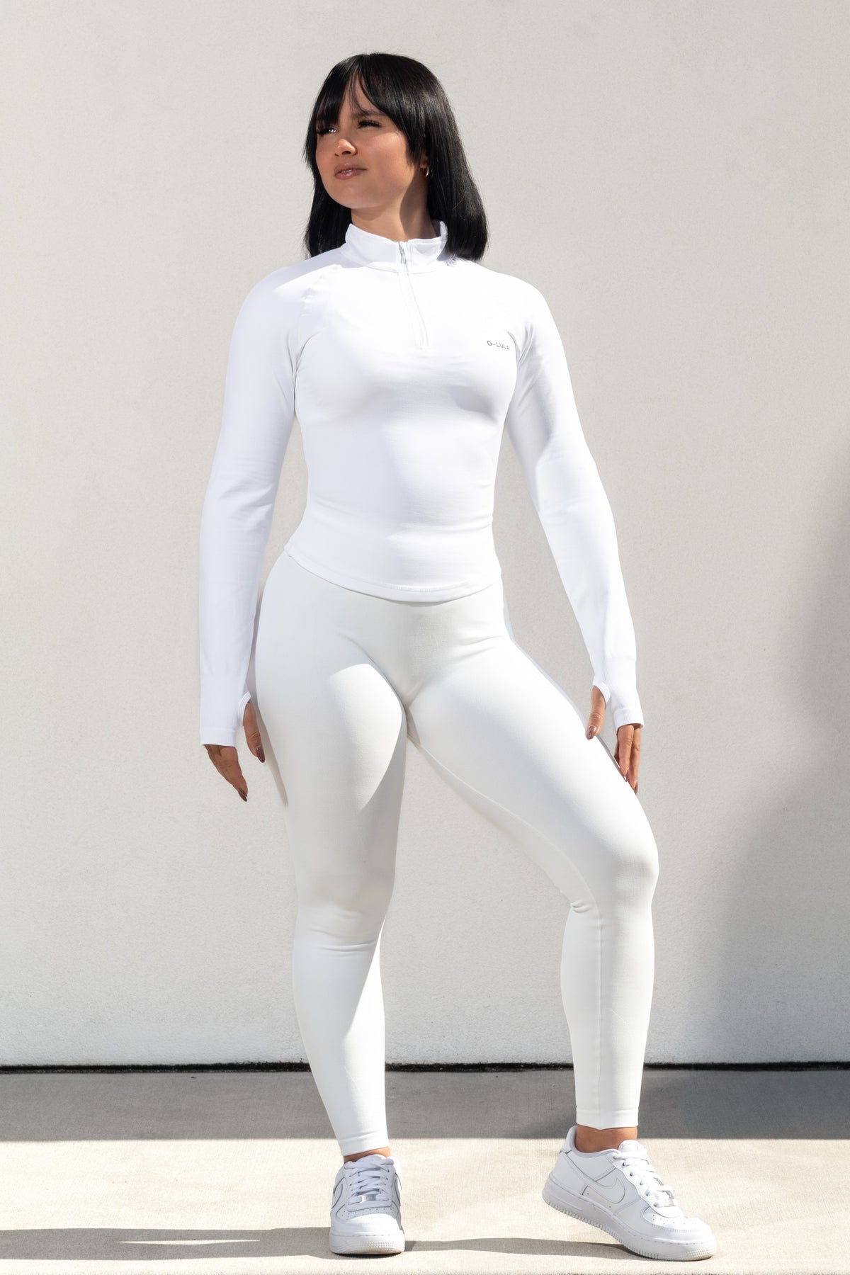 SHAPE HALF ZIP-UP in white, image 4